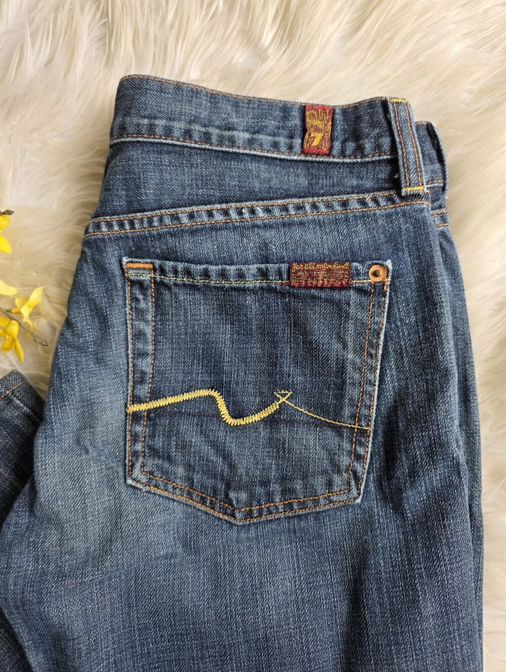 7 For All Mankind Low-Rise Bootcut Jeans - Picture 4 of 12